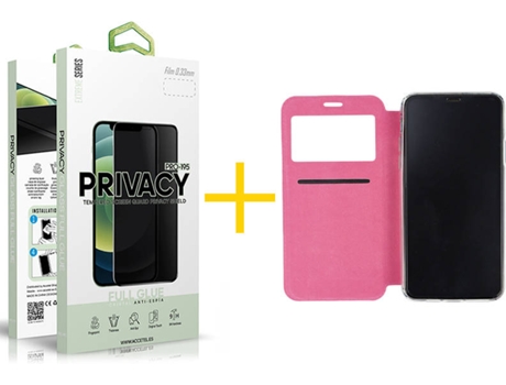 Kit Funda + Protector de Pantalla Apple iPhone 11 SKYHE Flip Cover 0456 Rosa