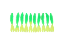 10 Peças Iscas Soft Para Pesca Com Rabos Duplos E Listras Espirais, Iscas Simuladas De Silicone Para Peixes