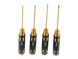 Juego De 4 Destornilladores De Titanio Negro De 1,5 Mm/2,0 Mm/2,5 Mm/3,0 Mm Para Aeromodelos.
