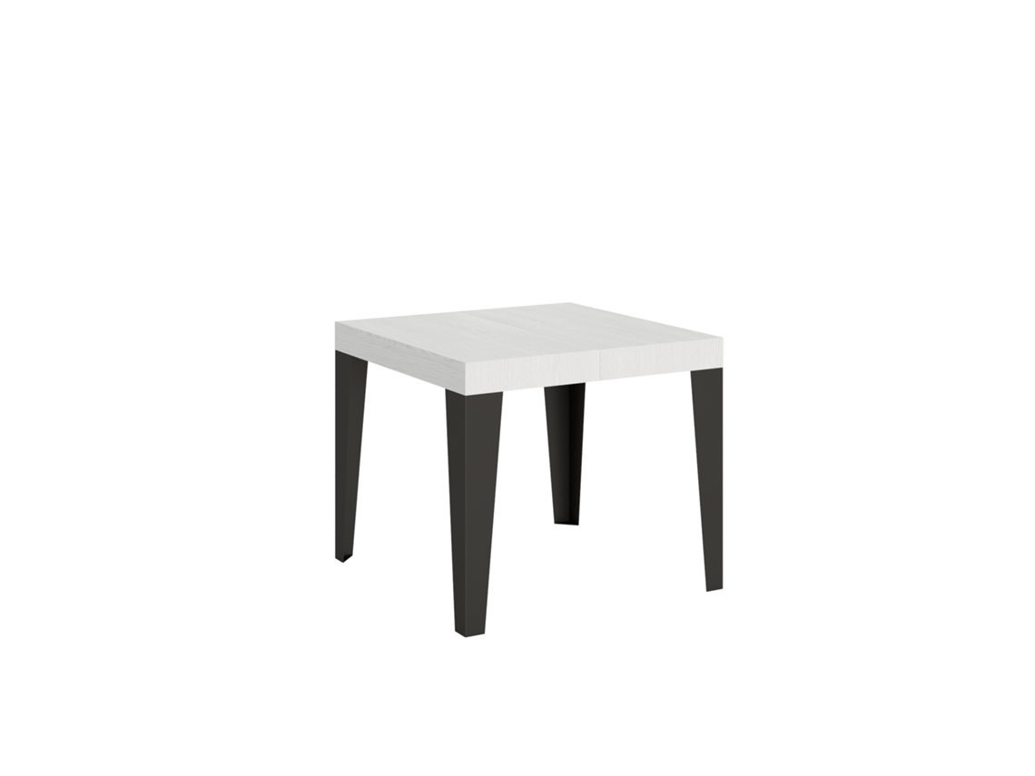 Mesa de Comedor ITAMOBY Flame (90x90/246 - Paneles de Melamina - Fresno Blanco)