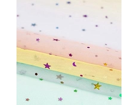 Tela De Tul De Malla De Punto Para Coser La Decoración De La Casa Colorida Y Coloreada (Tj0261 -5 - 25X135Cm 0.25 Metros)