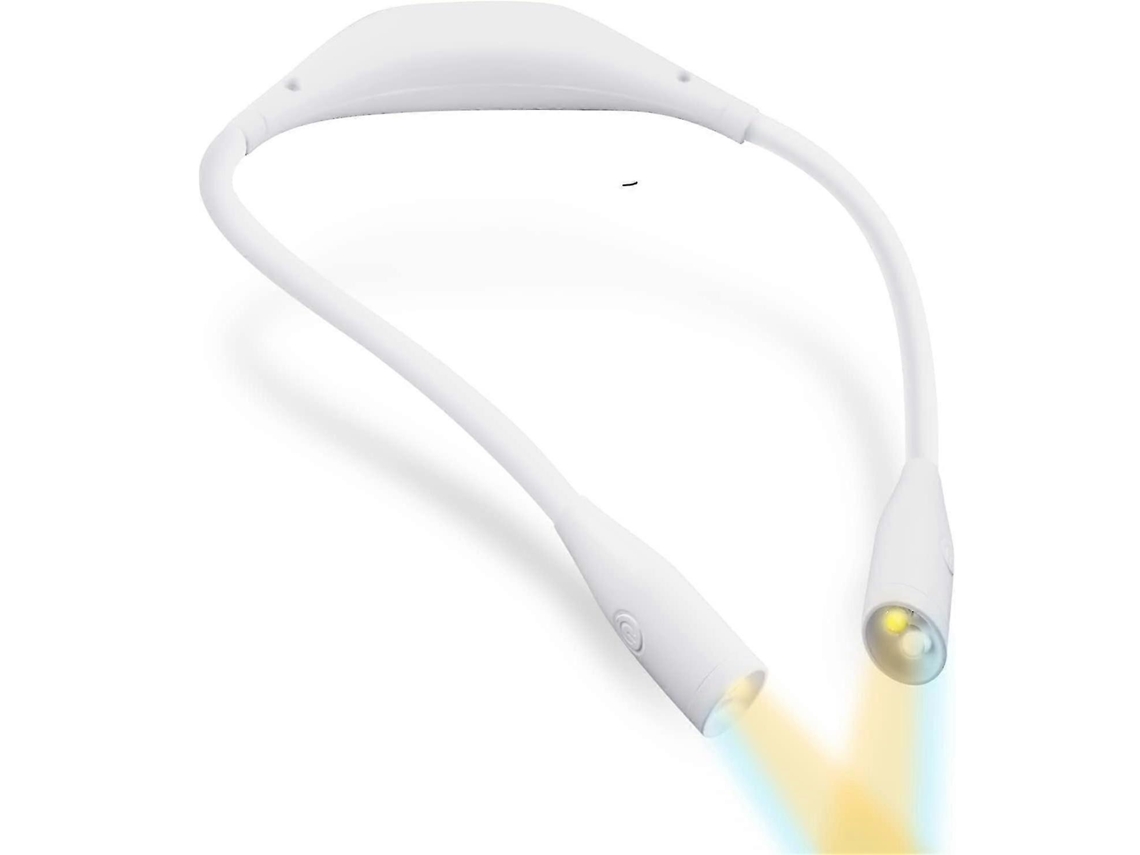 Lámpara LED de lectura para el cuello con 3 colores, flexible, con brillo ajustable y recargable por USB. Nostalgia88 (25 x 26)