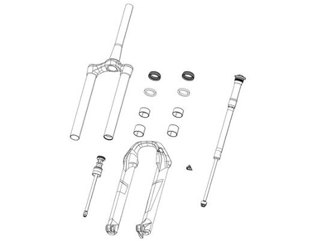 Kit de pistón de horquilla Rockshox Sid B4 2020 Dba 120mm2932mm