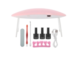 Rebe-kit De Unhas Profissional Com Lâmpada Uv Led, Gel De Unhas, Lixa E Ferramentas De Manicure E Pedicure Estilo Clássico