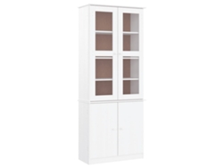 Armario Vitrina VIDAXL Blanco Madera (77x35x186,5 cm)