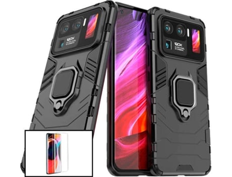 Kit Carcasa y Protector Xiaomi Mi 11 Ultra PHONECARE Military Defender Negro