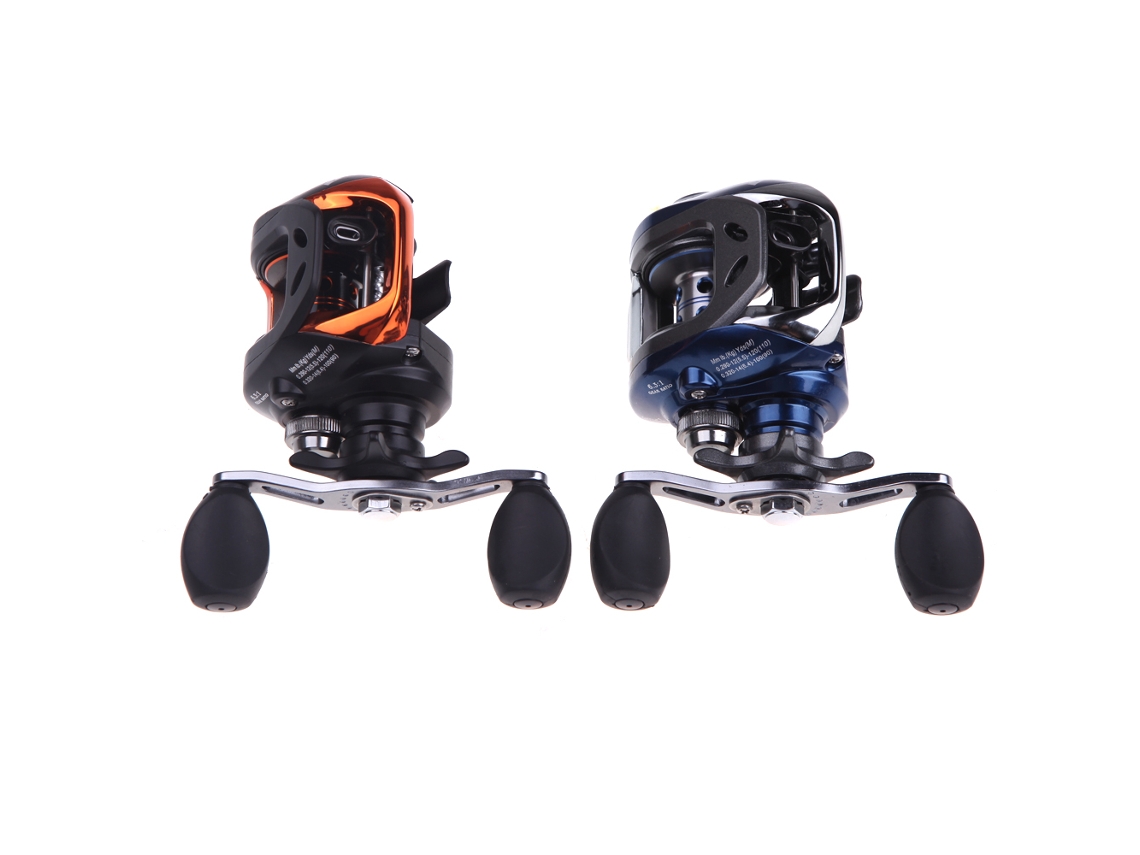 Carrete De Pesca Lixada Af103 Baitcasting, 10+1 Rodamientos, Para Diestros, Relación De Transmisión 6.3:1 De Alta Velocidad, Color Negro.
