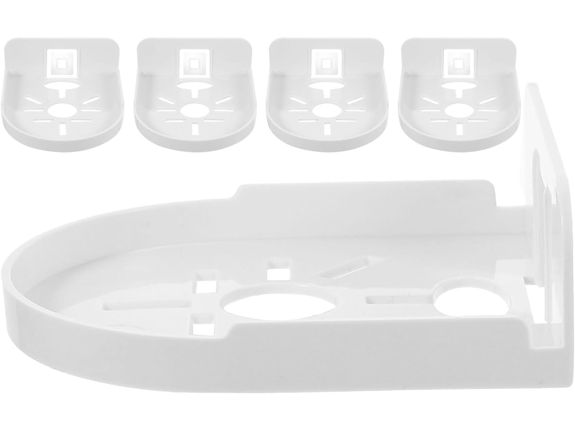 Estante Pared Blanco Necesidad Taladrar Cámara Seguridad Monitor Juego 5 Soportes Adhesivos Compactos Pequeño