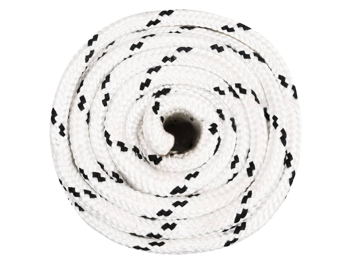 Cuerda Para Barco Trenzada Poliéster Blanco 16 Mmx50 M