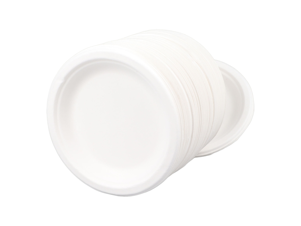 125 platos de papel desechables compostables de 15 cm para fiestas y picnics (sin marca)