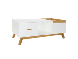 Mesa Centro Mdf Blanco 120x60x46cm