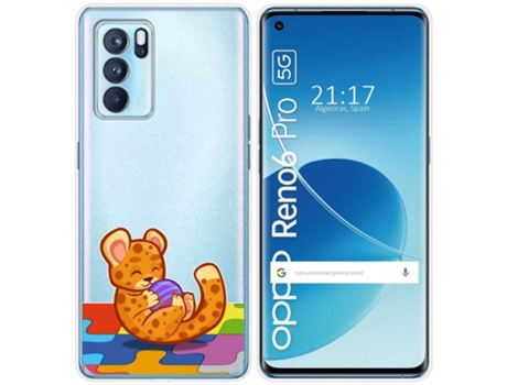 Carcasa Oppo Reno 6 Pro 5G TUMUNDOSMARTPHONE Dibujos Transparente Multicolor