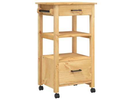 Carrito De Cocina VIDAXL Marrón Madera (48x40x90 cm)