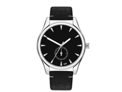 Reloj De Pulsera Analógico De Cuarzo Para Hombre Con Correa De Pu Negra.