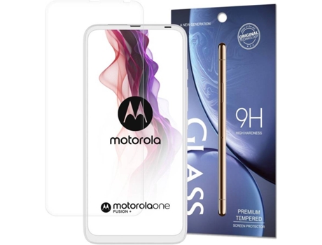Protector Cristal Templado Motorola One Fusion+ (Fusion Plus) LMOBILE 9H Glue Transparente