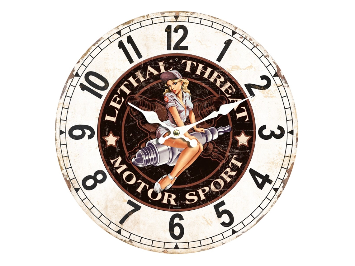Reloj Marrón de MDF 34*4*34cm