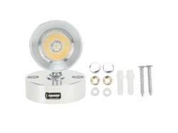 Lámpara de lectura LED compatible con caravanas, con interruptor regulable y puerto USB. Nostalgia88