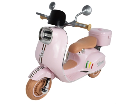 TWINLY Moto Eléctrica para niños SCOOTLY Motocicleta Infantil con Mando a Distancia- Cargador y batería 6V hasta 40min Acelerador de Pedal Maletero...