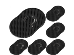 Paquete De 6 Peines De Bolsillo Para La Palma De La Mano, Peines Para Champú, Cepillos De Masaje Para El Cabello Y Cepillos De Masaje Para El Cuero Cabelludo (negro)