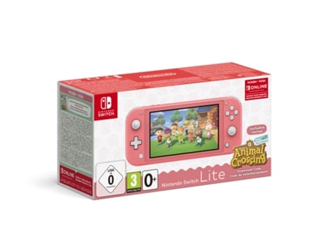 Consola Nintendo Switch Lite + Animal Crossing (32 GB - Coral)
