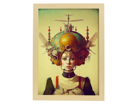 NACNIC Poster Alas En Estilo Surrealismo Cinematográfico Ilustraciones Y Grabados De Historieta Abstracta Y Artística A4 Marcos Negros