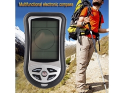 Altímetro Digital Multifuncional Negro Con Barómetro Y Brújula Para Senderismo Al Aire Libre.