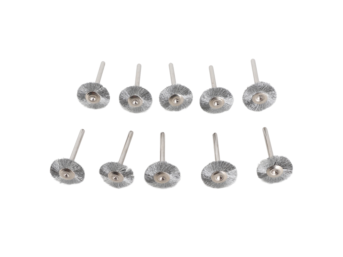 10 Unidades De Mini Cepillos De Acero Inoxidable De 22 Mm Para Pulir Herramientas Rotativas