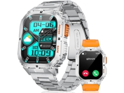 Reloj inteligente AMOLED de 1,96 pulgadas con monitor de actividad física, responde llamadas, más de 100 modos de ejercicio, monitor de frecuencia cardíaca y sueño.