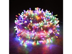 Cordón De Luz De Estrellas Para Decoración Externa 100 Metros 1000 Leds Colores Variados Alimentado Por Toma 220v Gusshious