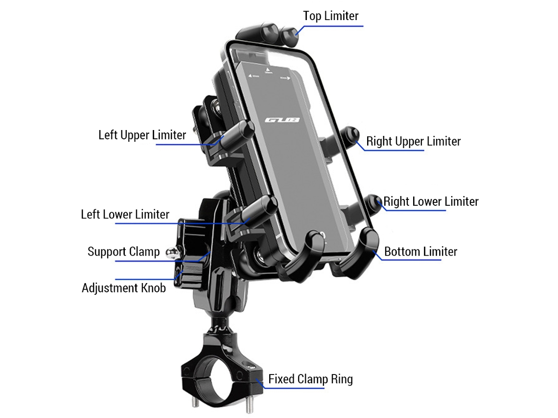 Vlrla-soporte De Teléfono Para Motocicleta De Aleación De Aluminio Con Rotación 360 Grados