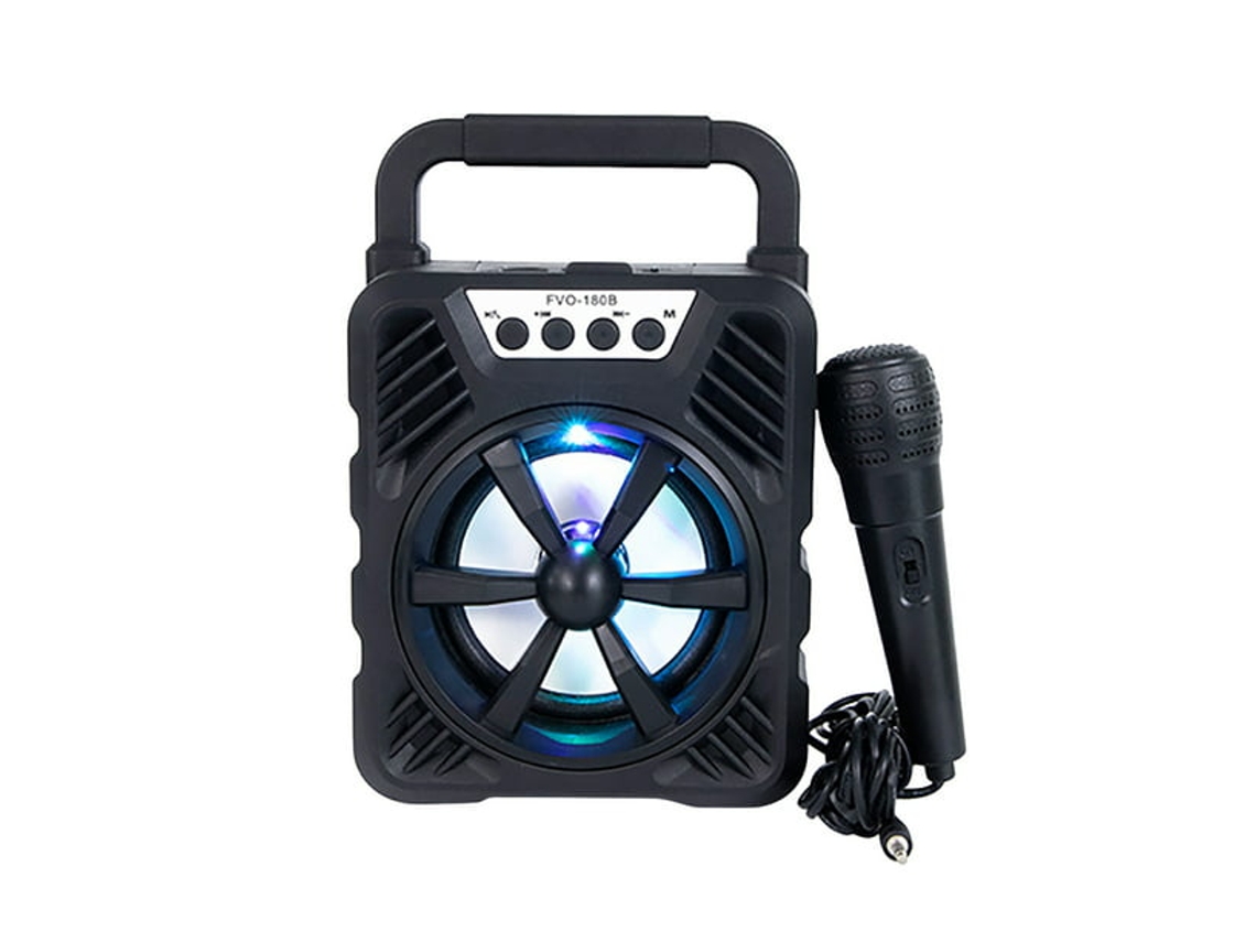 Bluetooth portátil Samuriiron Altavoz Micrófono Sonido Cool RGB Luminoso Inalámbrico