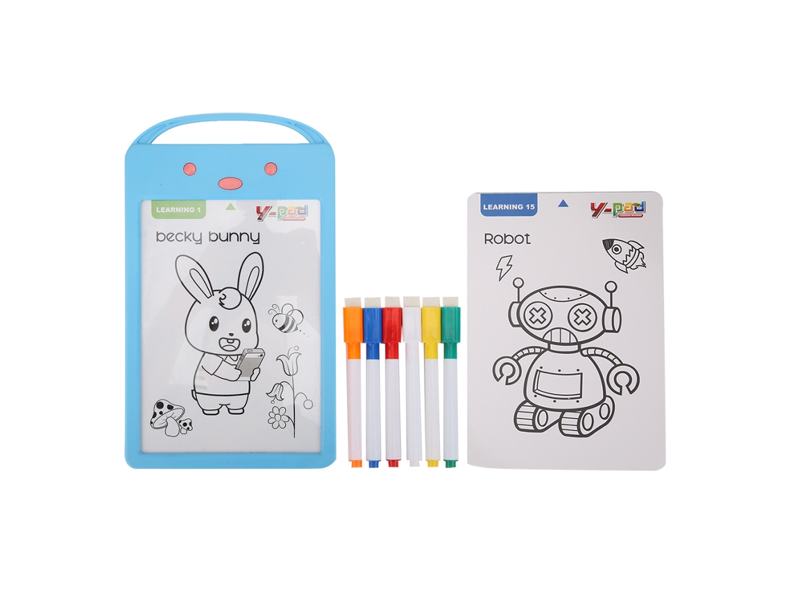 2026-tableta De Dibujo Fluorescente 8.5 Pulgadas Para Niños Tablero De Escritura Juguete Educativo Azul