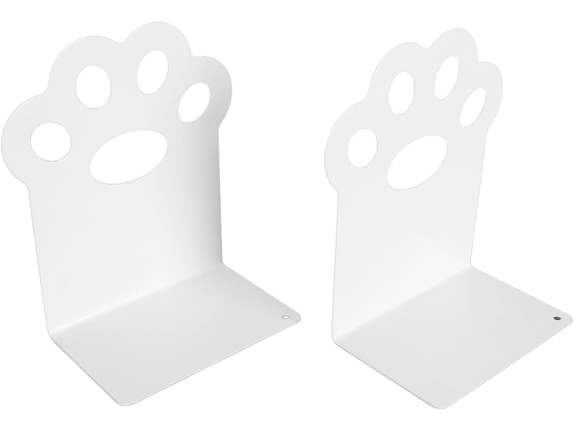 Sujetalibros Metálicos Con Forma De Pata De Gato, De Acero Resistente, Con Almohadillas Antideslizantes.