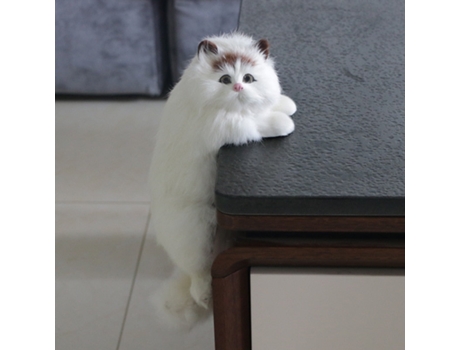 Simulación de Piel Realista Felpa Gato Muñeca Modelo Animal Amarillo A La Izquierda