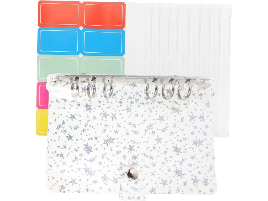 Carpeta de presupuesto flexible con bolsillos, organizador de ahorros portátil, planificador práctico para el hogar y la escuela Gokoco