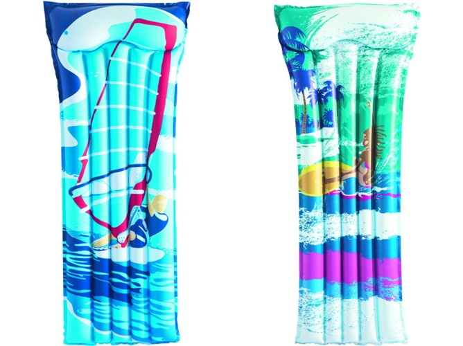 Colchoneta Hinchable Bestway super surf deco.183x76 44021 pool beach float flotadores para piscina y playa flotante multicolor vinilo 760 x 1830