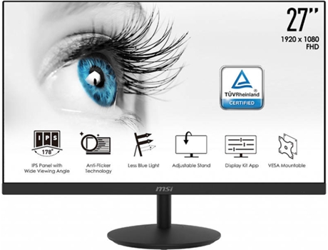 Monitor MSI Pro MP271 (27'' - FHD - LED)