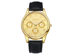Reloj De Pulsera De Lujo Zivok Para Mujer, Sencillo, Con Pedrería Y Correa De Piel (esfera Blanca, Caja Dorada, Correa Amarilla).