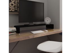 Mueble Suporte de Tv/Monitores en Cristal Negro 100X30X13 Cm