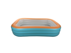Piscina inflable plegable para niños de 2,6 m/8,5 pies, de 3 capas, para exteriores.