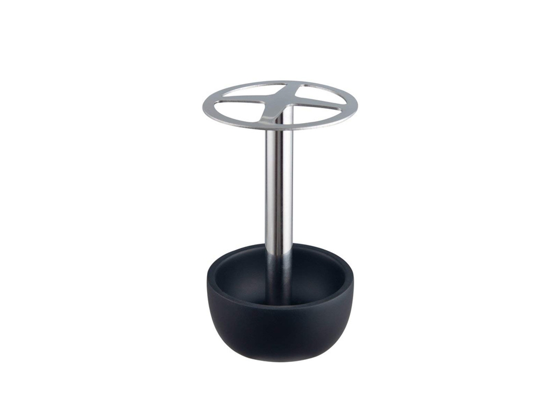 Portavasos De Acero Inoxidable Organizador De Baño Para Cepillos De Dientes Diseño Fashional Multifuncional Negro