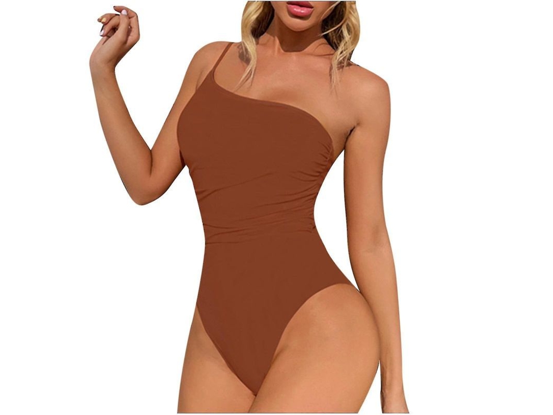 2026-traje De Bikini De Color Sólido Para Mujer Con Diseño Dividido Y Tirantes Ajustables