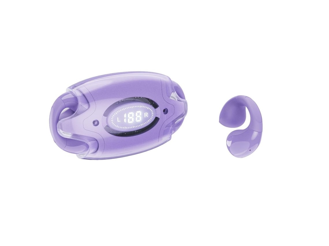 YEMAESRE Auriculares Bluetooth con Clip para La Oreja Abierta Púrpura