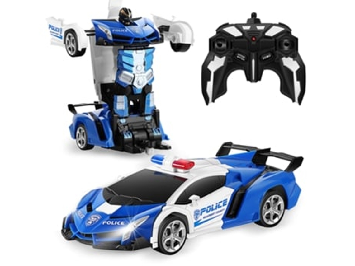 Coche de control remoto Transformers Robot RC Cars para niños Juguetes 2.4 GHz Escala 1:18 Coche de carreras con un botón Panoona