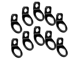 Juego De 10 Ganchos De Amarre De Acero Inoxidable Negro, De 39 Cm De Largo, Con Puntos De Anclaje Reforzados.