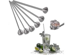 Piezas de pajita de acero quirúrgico, pajitas metálicas reutilizables con cucharas, Lang Latte Mac F54 Rosewell