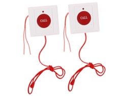 Botón de alerta de emergencia para personas mayores con cable, plástico blanco, 2 unidades, instalación incluida. SFUSHOS