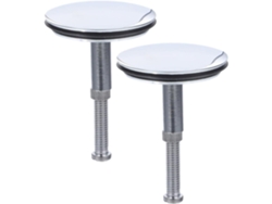 Tapón De Desagüe Metálico Giratorio, Juego 2, Junta Plana Hermética, Accesorio De Baño Compatible,