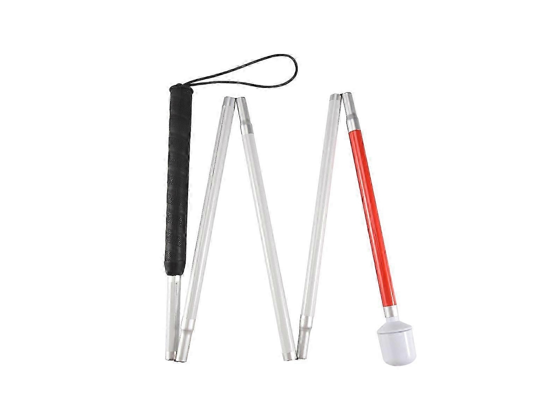 Bastón plegable de aluminio con punta giratoria, en 4 segundos, ideal para personas ciegas.