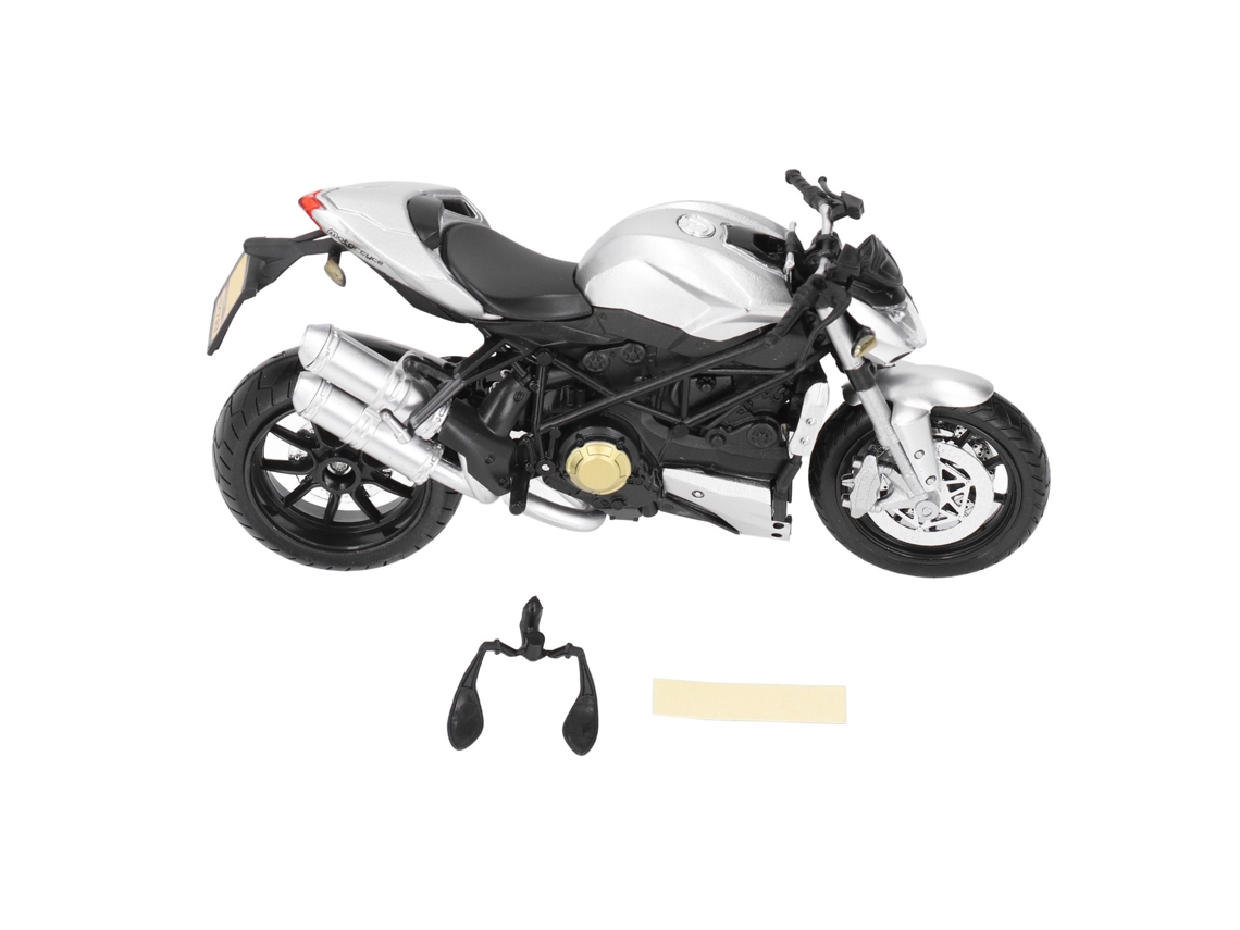 Dan26-modelo De Moto De Aleación A Escala 1:12 Para Niños Juguete Realista Para Exhibición Y Colección Plata